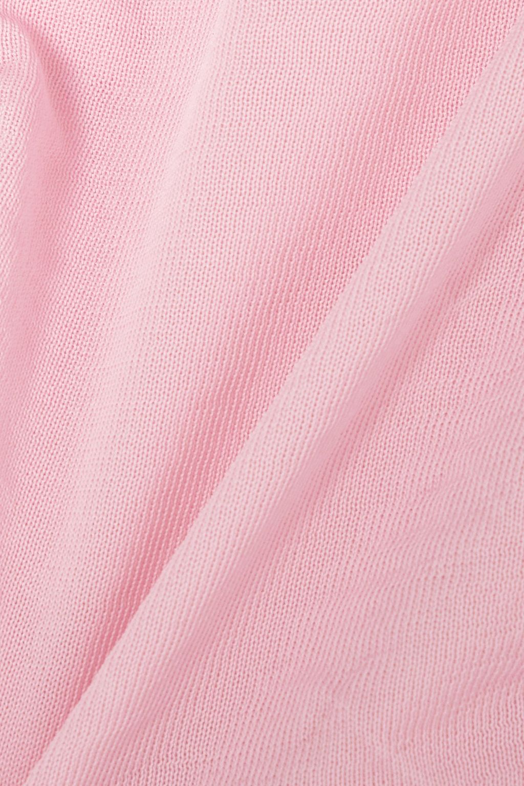 RENAISSANCE RENAISSANCE Ruched tulle and ribbed jersey turtleneck top