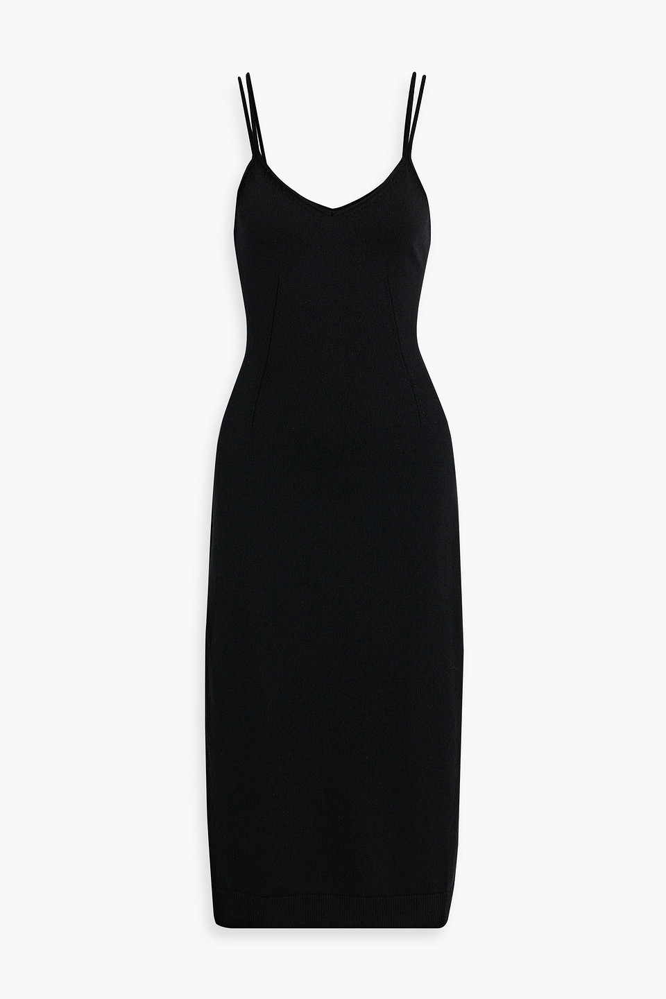 ANOTHER TOMORROW CASHMERE AND WOOL-BLEND MIDI SLIP DRESS,3074457345637786641