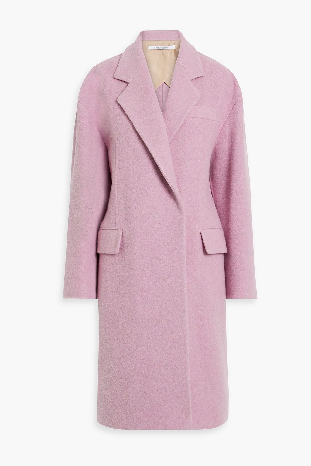 ANOTHER TOMORROW Brushed wool-blend felt coat | THE OUTNET