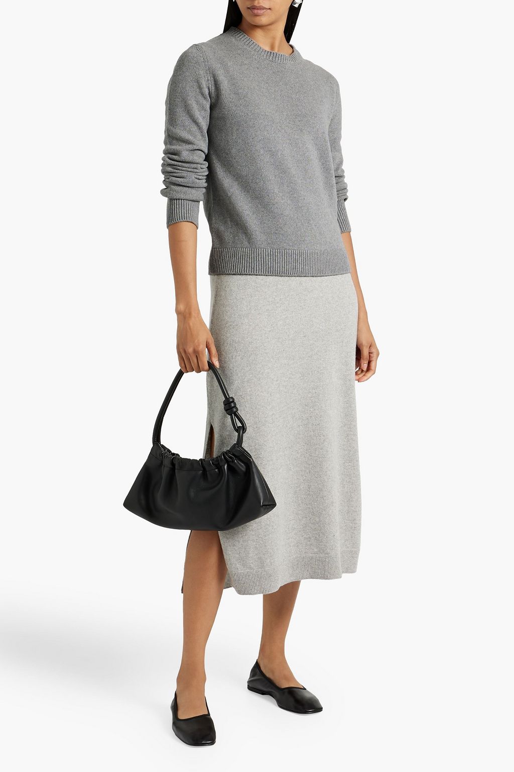 ANOTHER TOMORROW Cashmere and wool-blend sweater