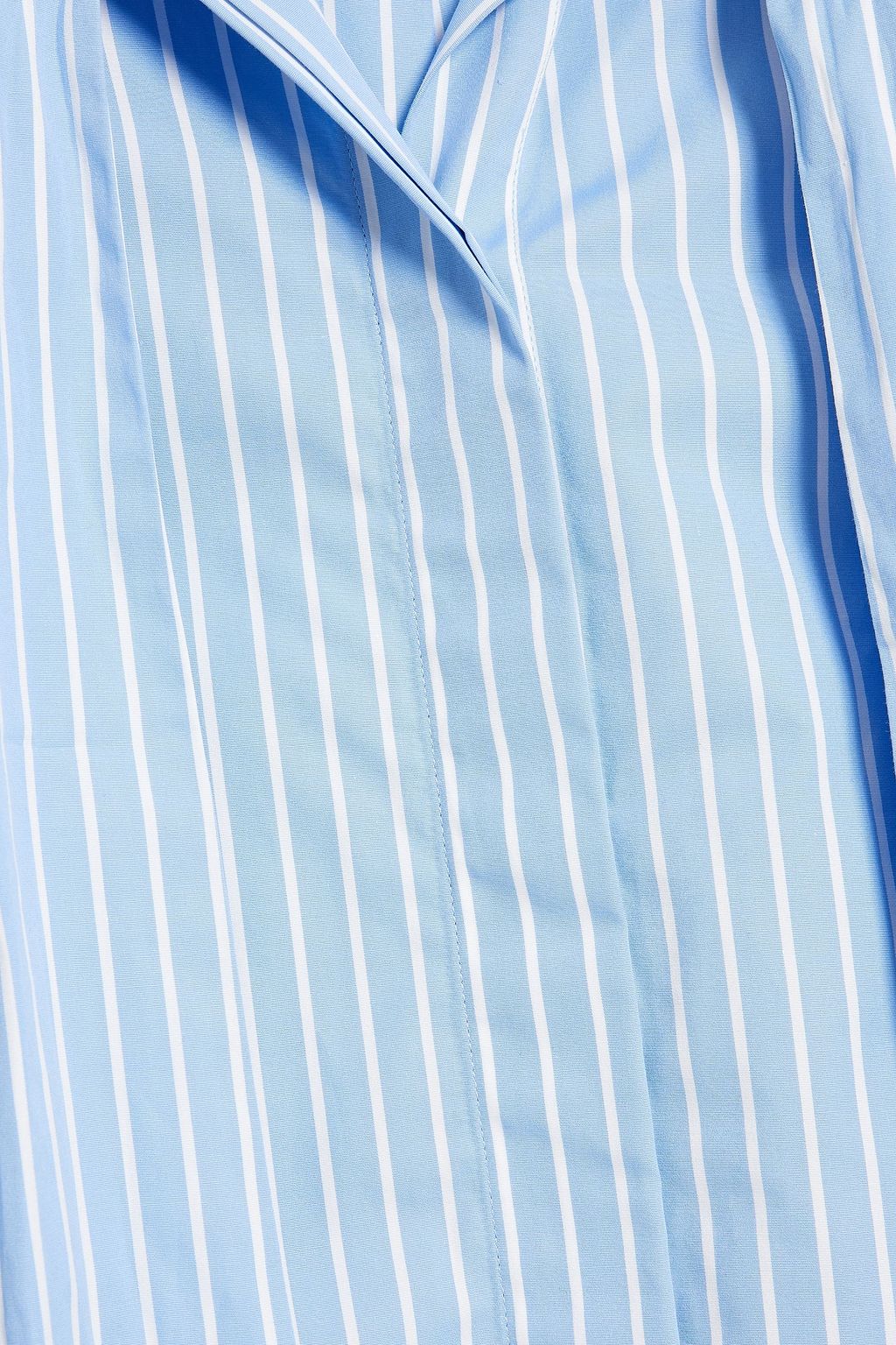 ANOTHER TOMORROW Pussy-bow cotton-poplin shirt