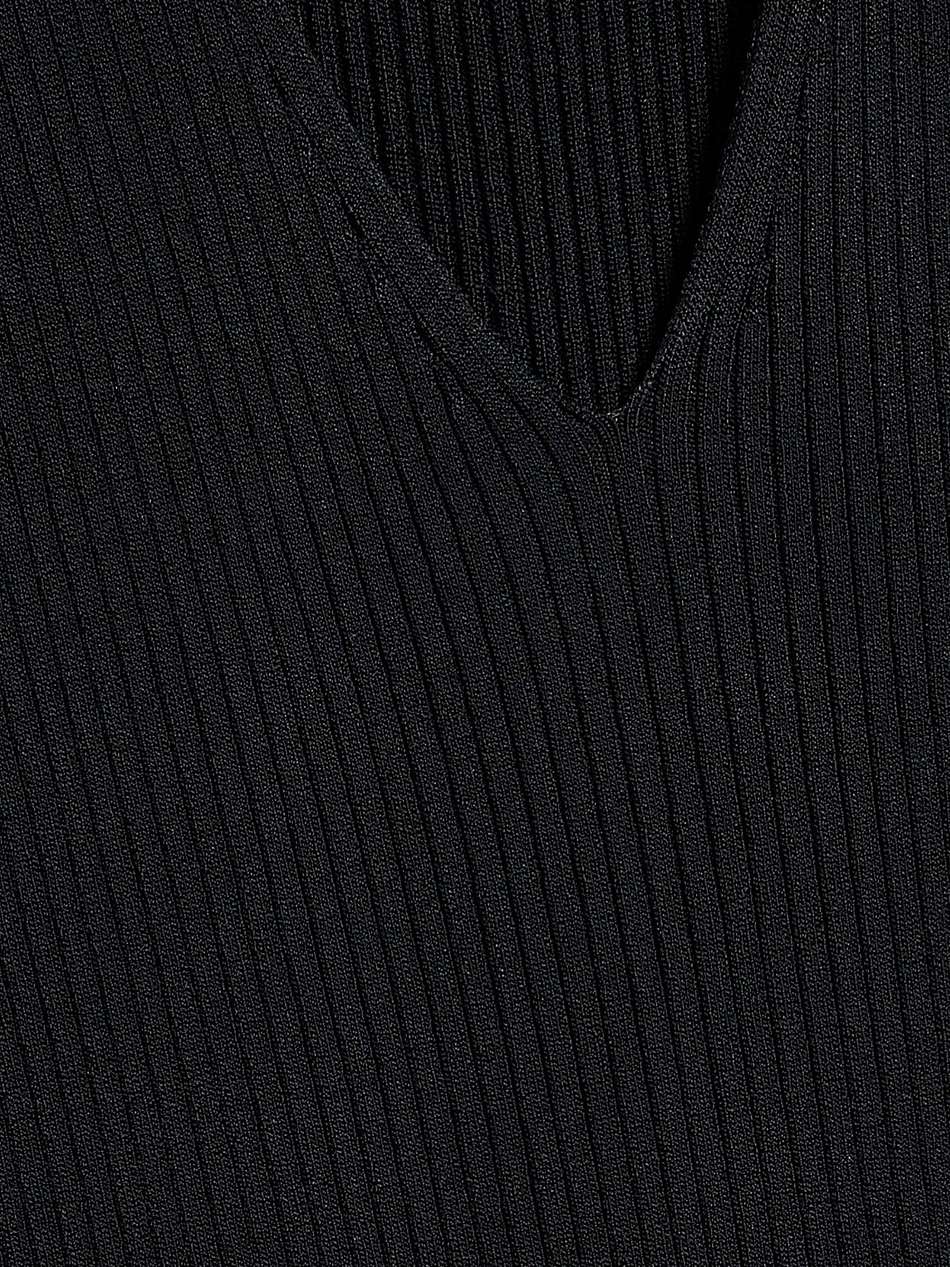 ribbed-knit midi dress