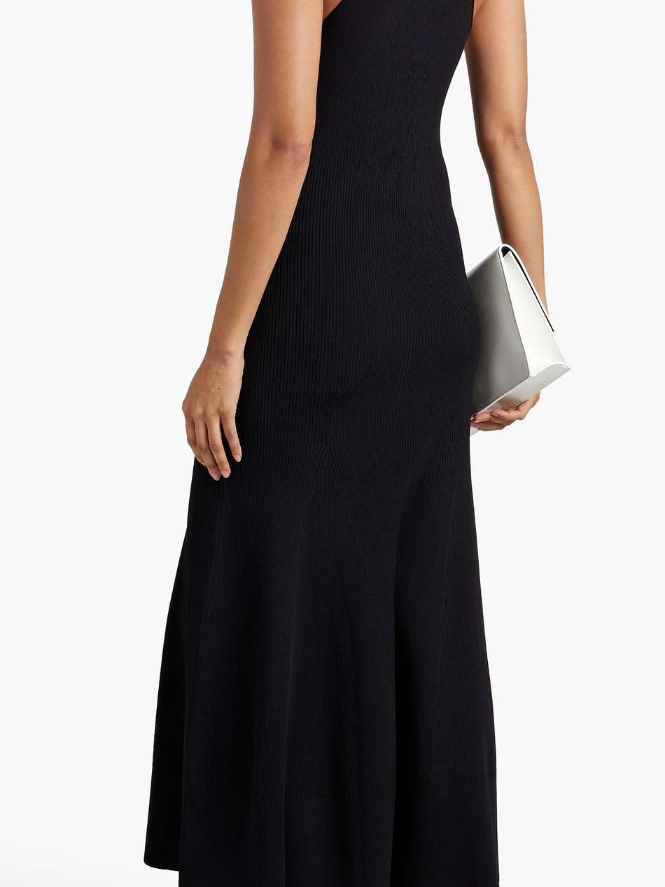 ribbed-knit midi dress