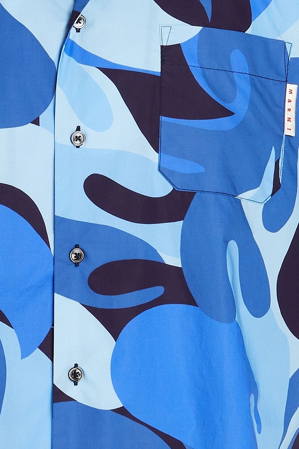 MARNI Camouflage cotton-poplin shirt