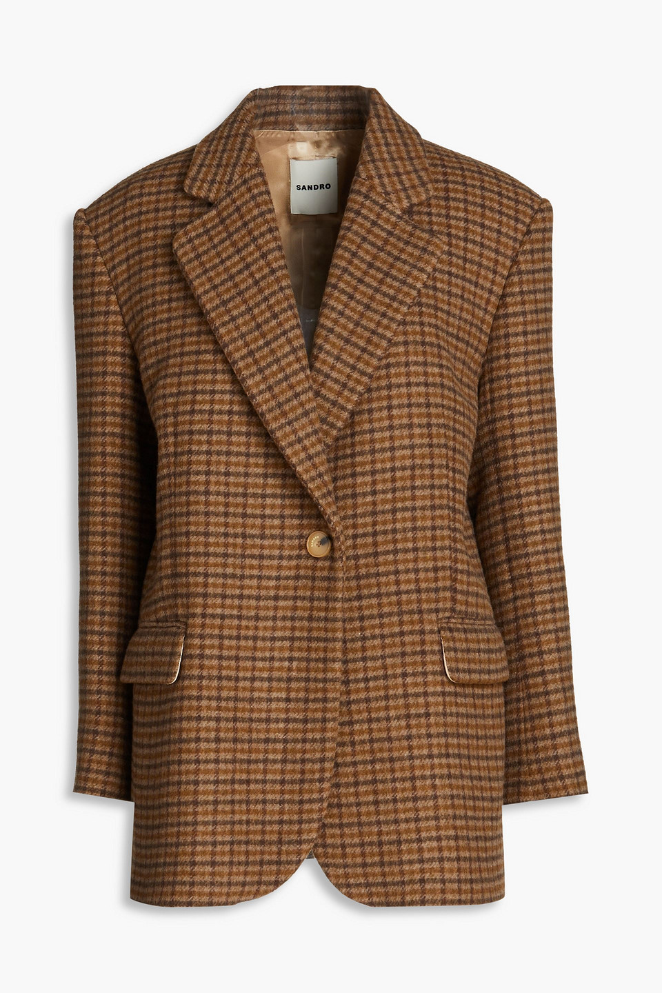 Checked tweed blazer