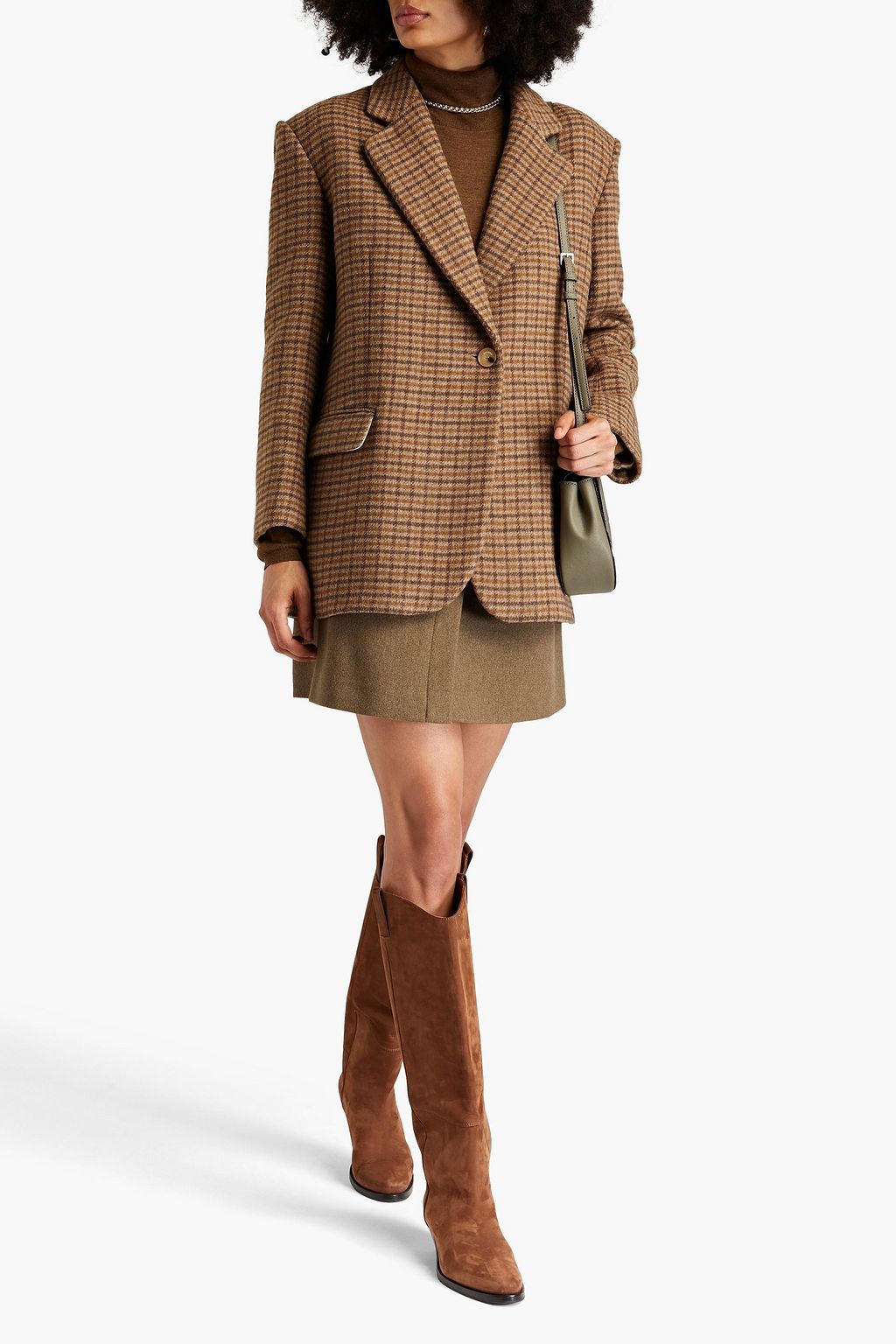 SANDRO Checked tweed blazer