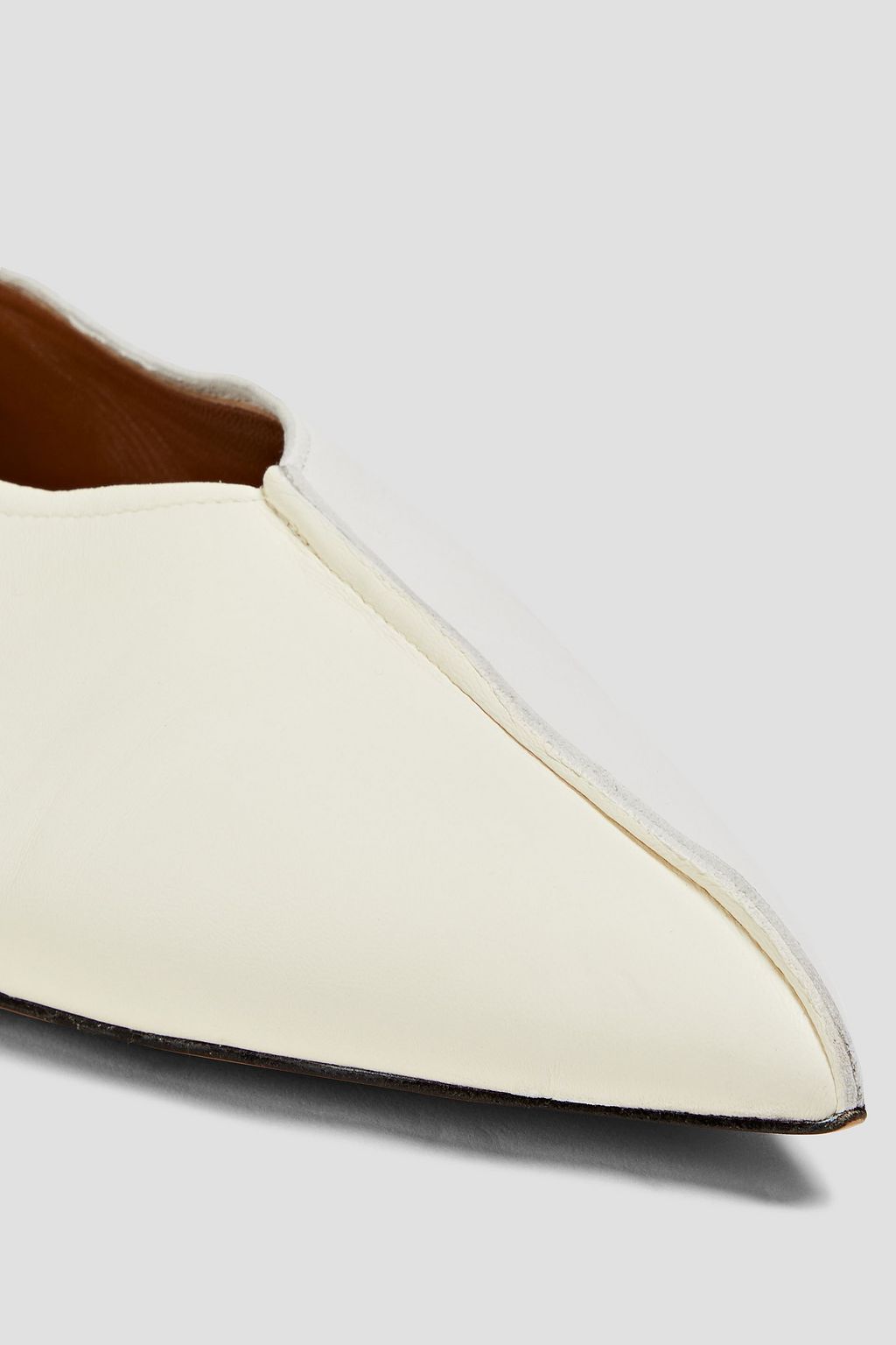 MARNI Two-tone leather pointed-toe flats