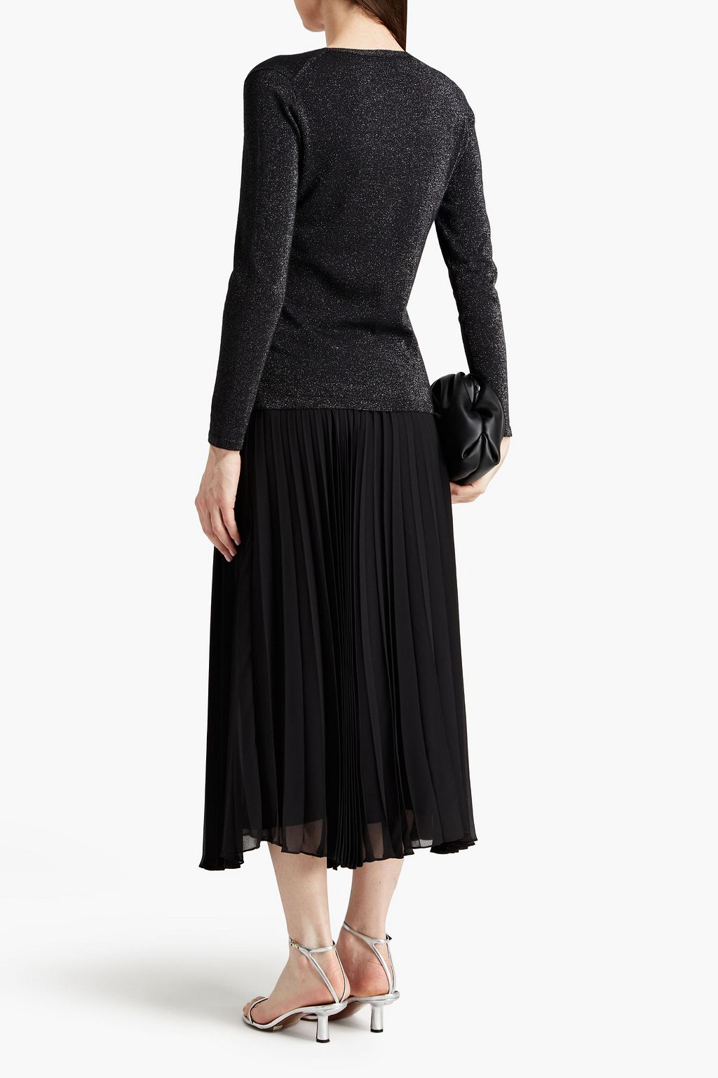 N.PEAL Cardigan aus einer Kaschmirmischung mit Metallic-Effekt