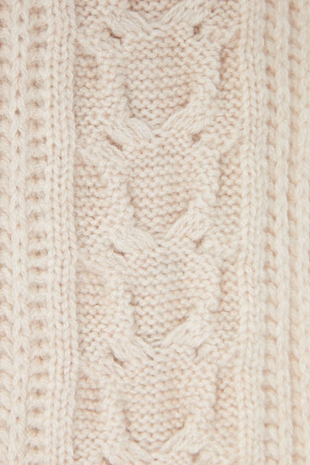 N.PEAL Cable-knit cashmere scarf