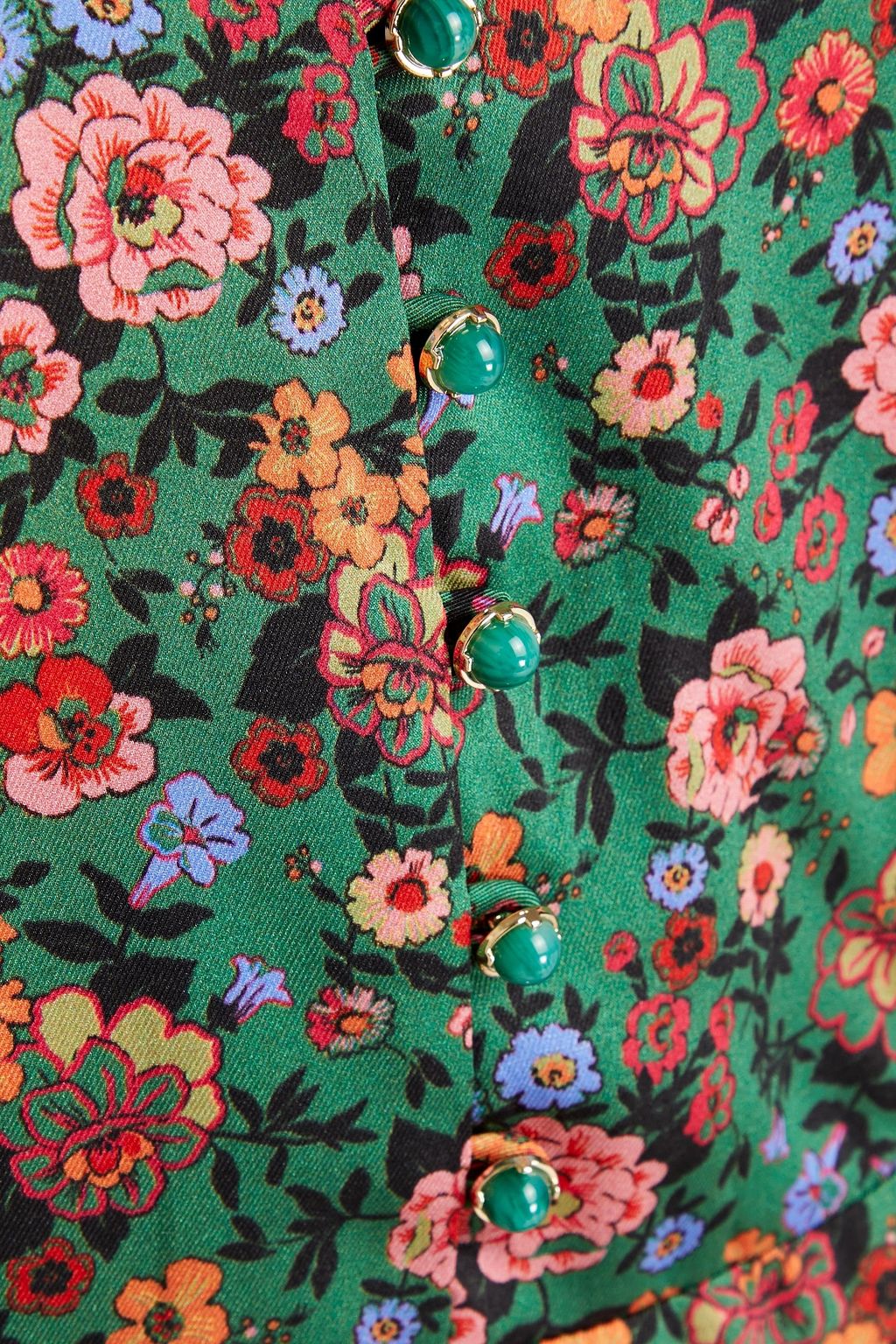 SANDRO Ruffled floral-print twill mini dress