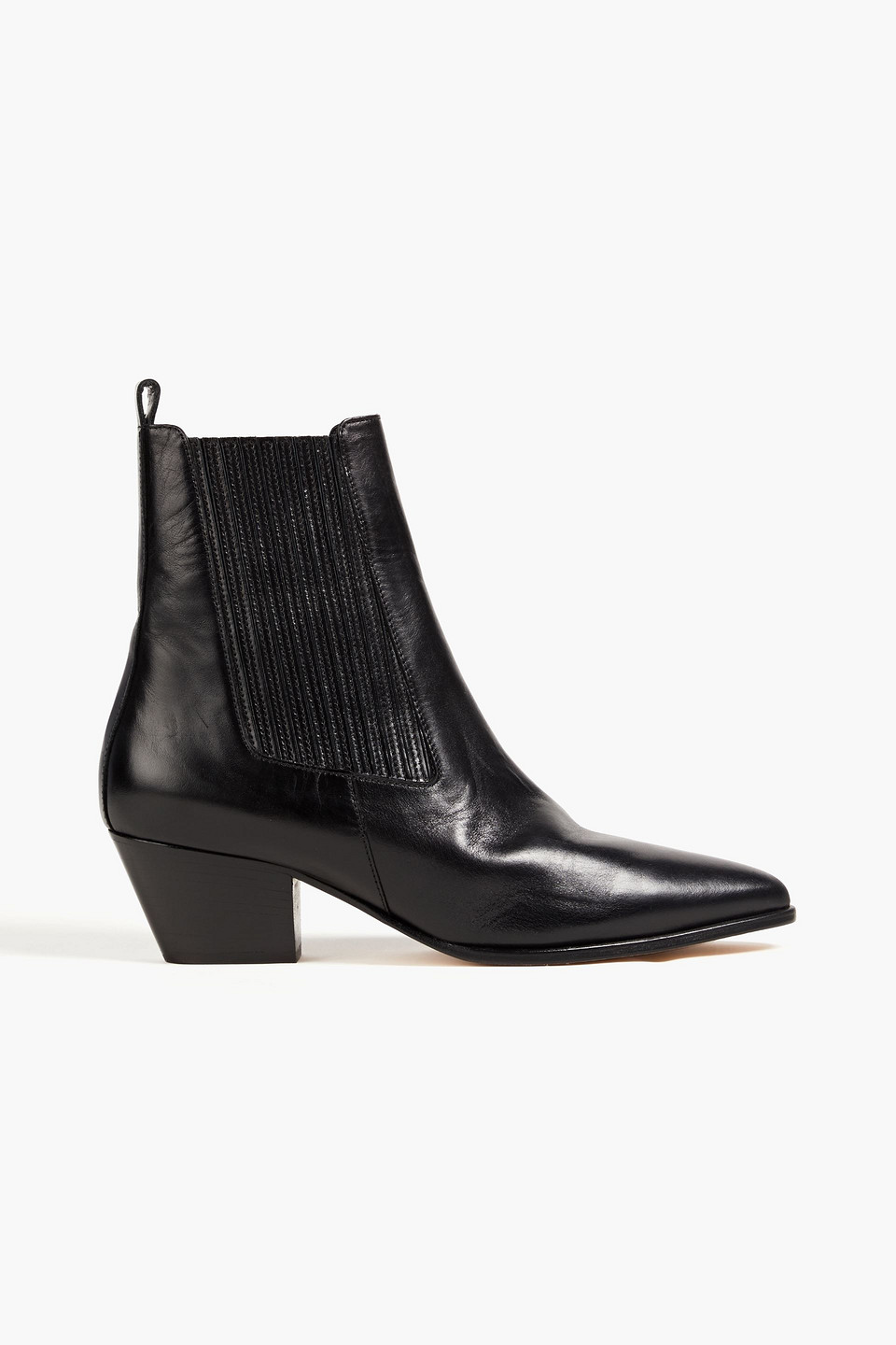 Sandro Amelya Leather Ankle Boots In Black