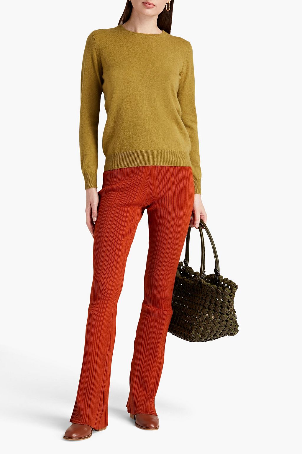 N.PEAL Melierter Kaschmirpullover