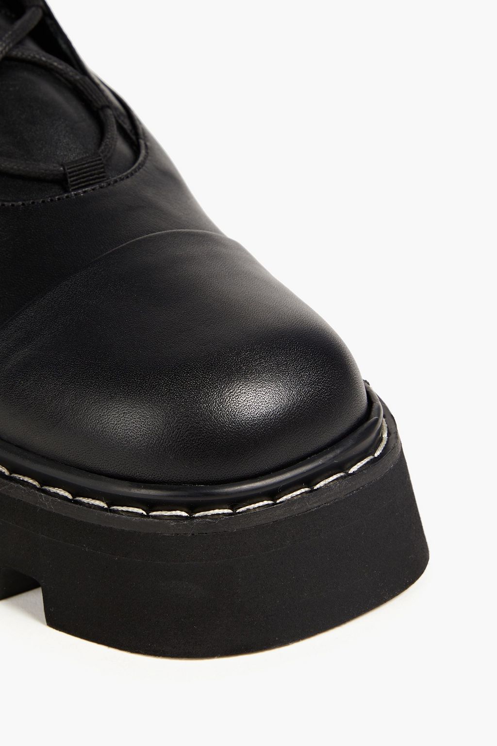 NICHOLAS KIRKWOOD Pearlogy 40 faux pearl-embellished leather combat boots