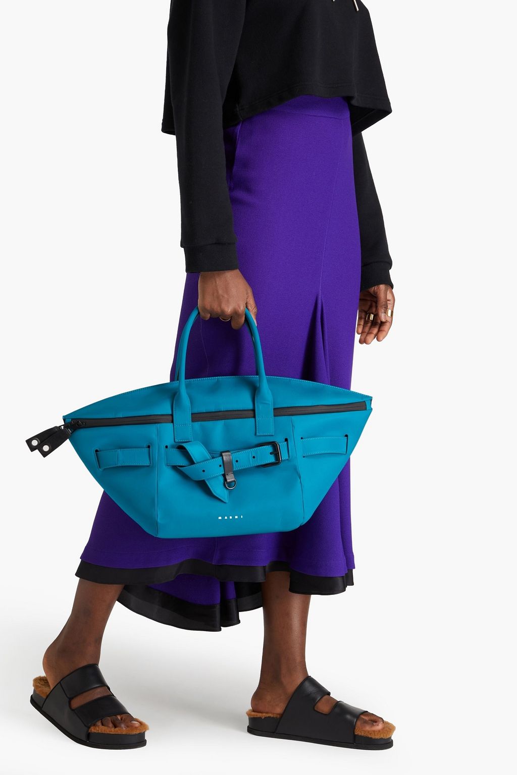 MARNI Buckle-embellished shell tote