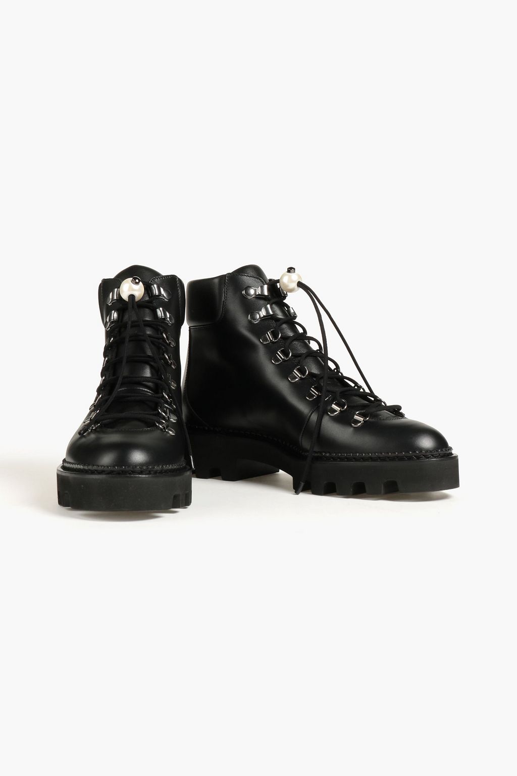 NICHOLAS KIRKWOOD Delf embellished leather combat boots