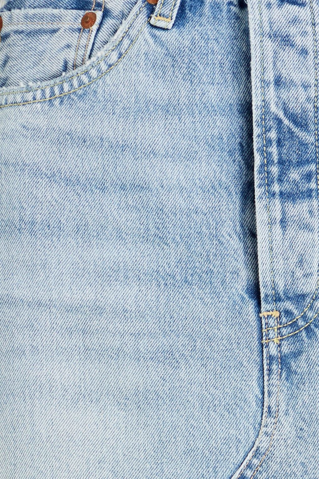 RE/DONE تنورة ضيقة من الدنيم بلون باهت