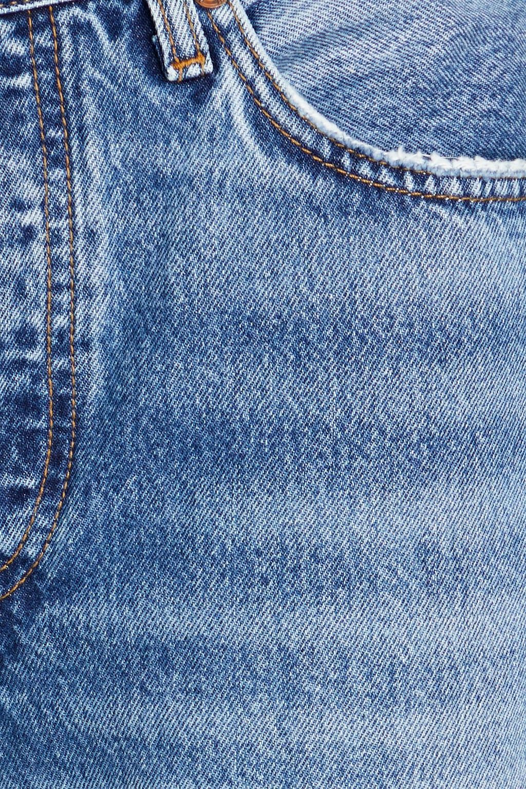 RE/DONE Distressed high-rise straight-leg jeans