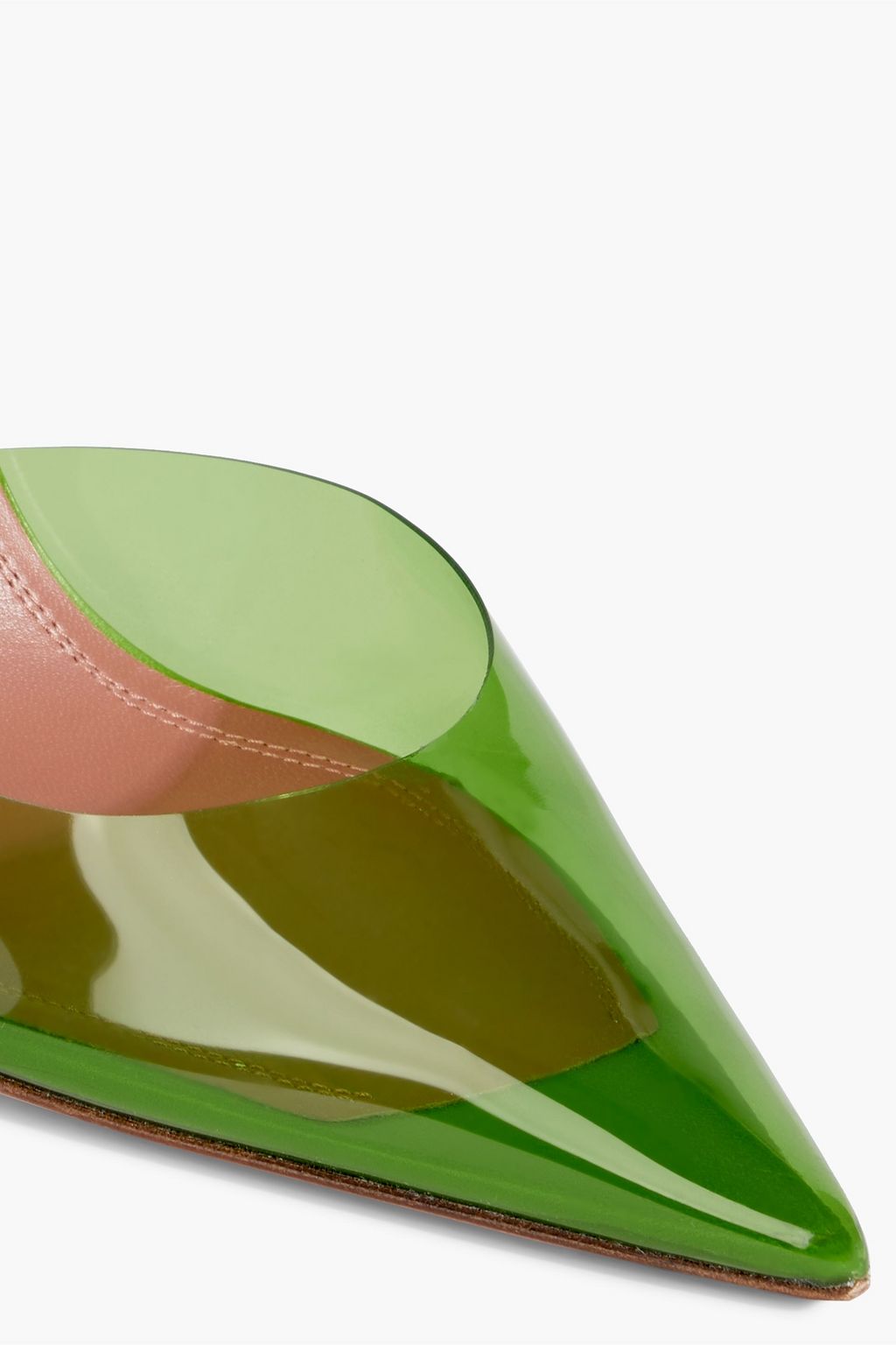 AMINA MUADDI حذاء بامب «هولي غلاس» من مادة PVC مزود بحزام خلفي