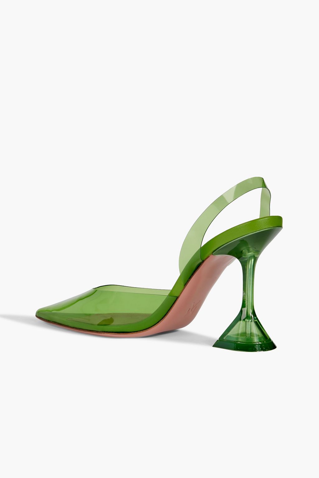 AMINA MUADDI حذاء بامب «هولي غلاس» من مادة PVC مزود بحزام خلفي