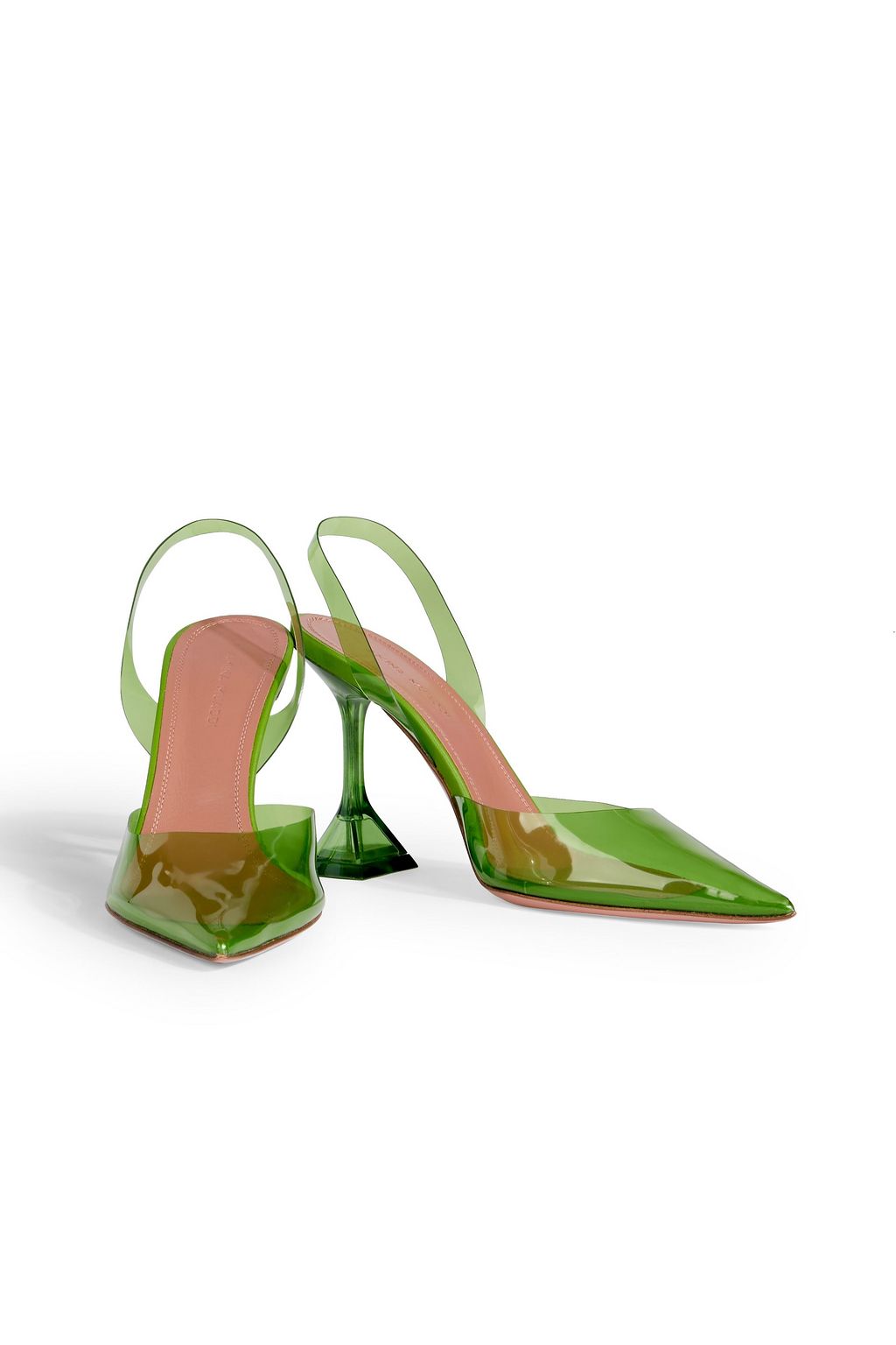 AMINA MUADDI حذاء بامب «هولي غلاس» من مادة PVC مزود بحزام خلفي