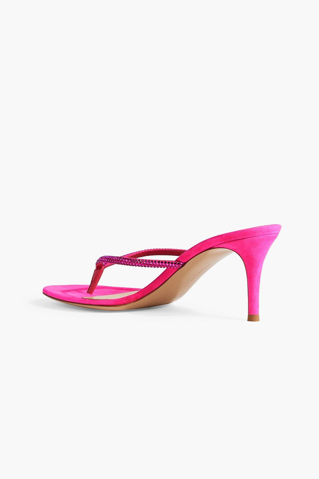 GIANVITO ROSSI Crystal-embellished suede sandals