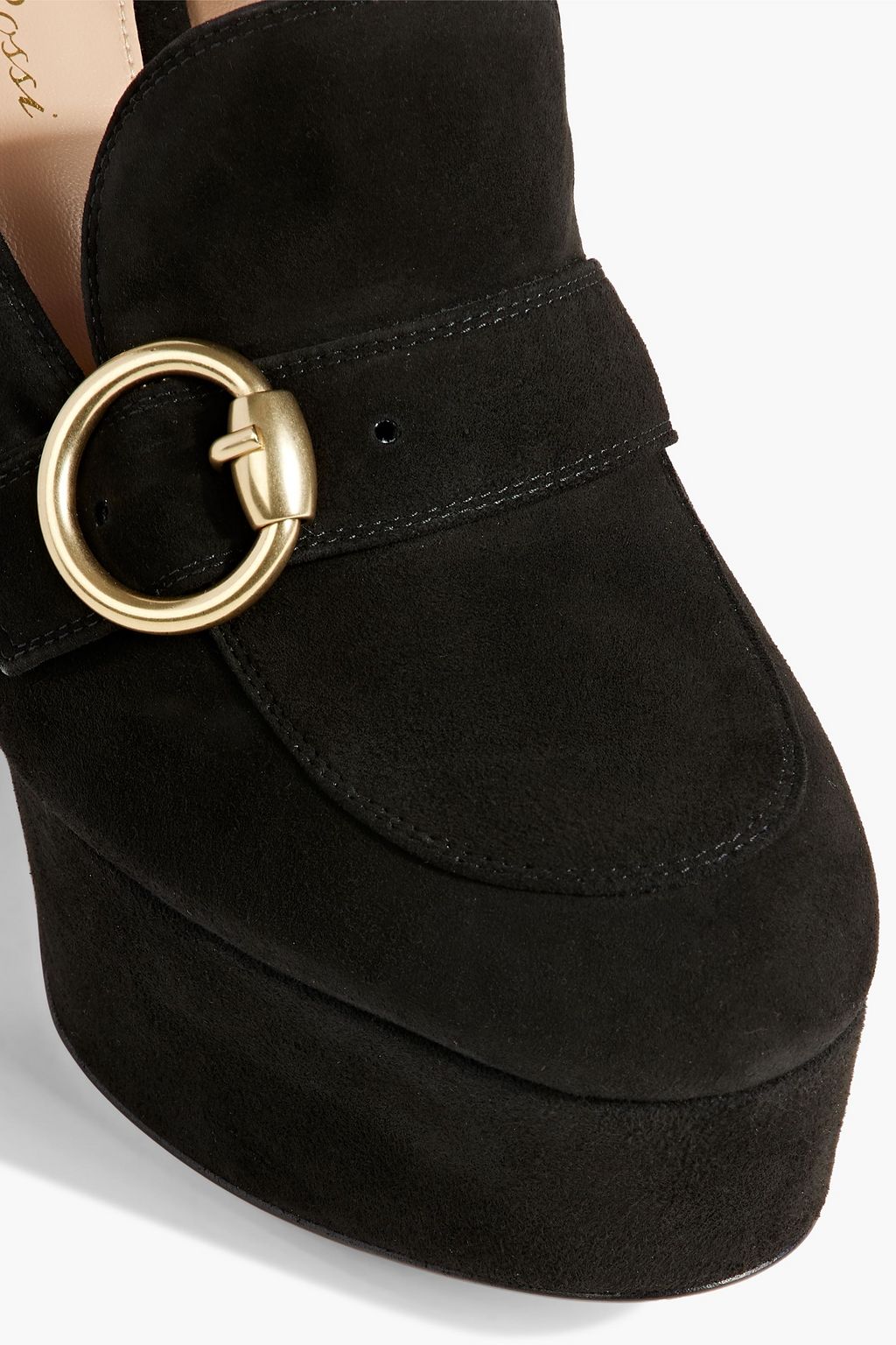 GIANVITO ROSSI Louise suede platform pumps