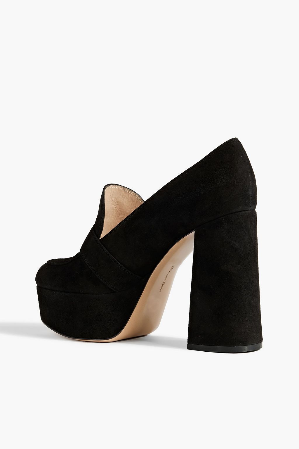 GIANVITO ROSSI Louise suede platform pumps