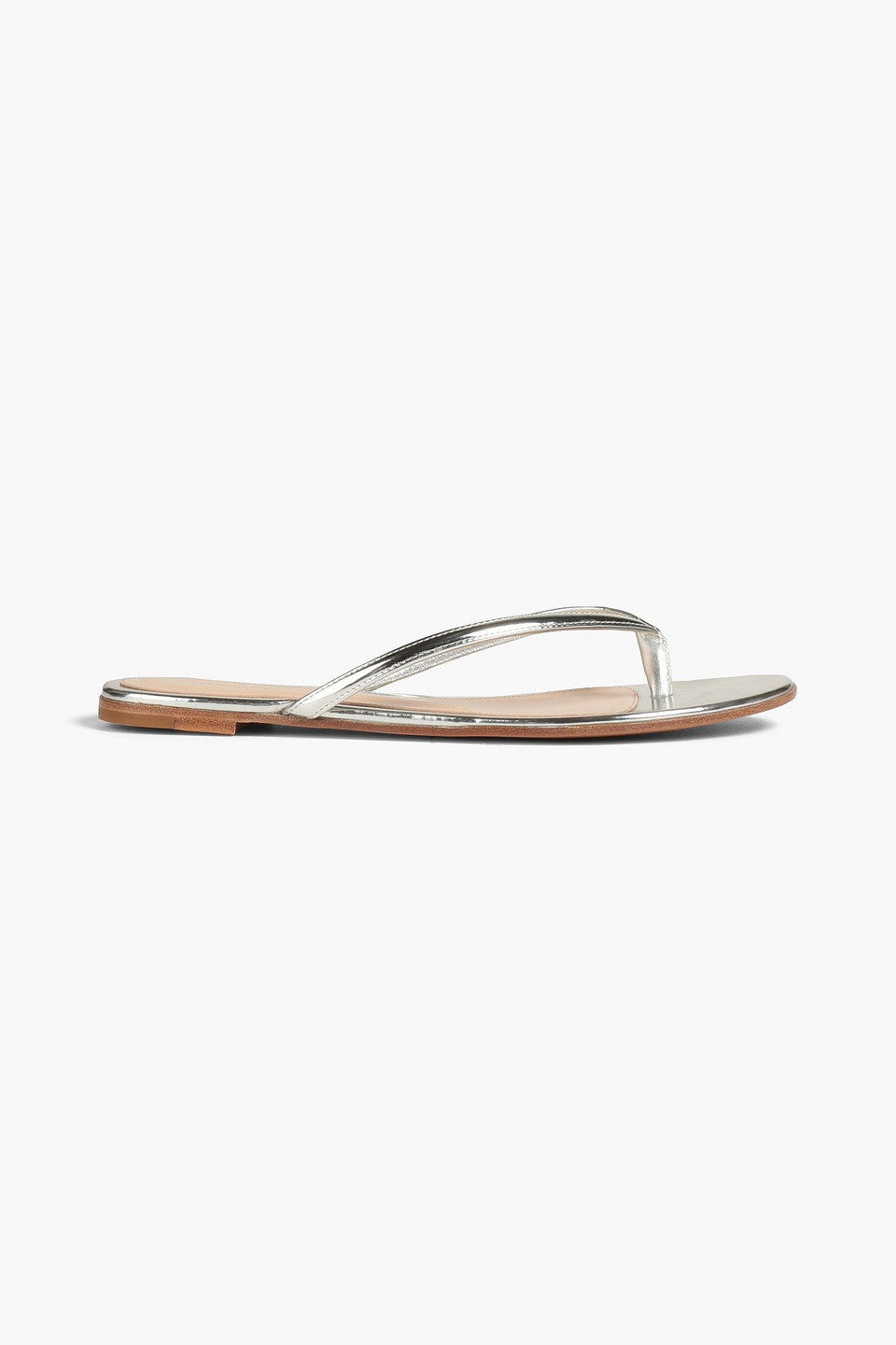 Calypso mirrored-leather sandals