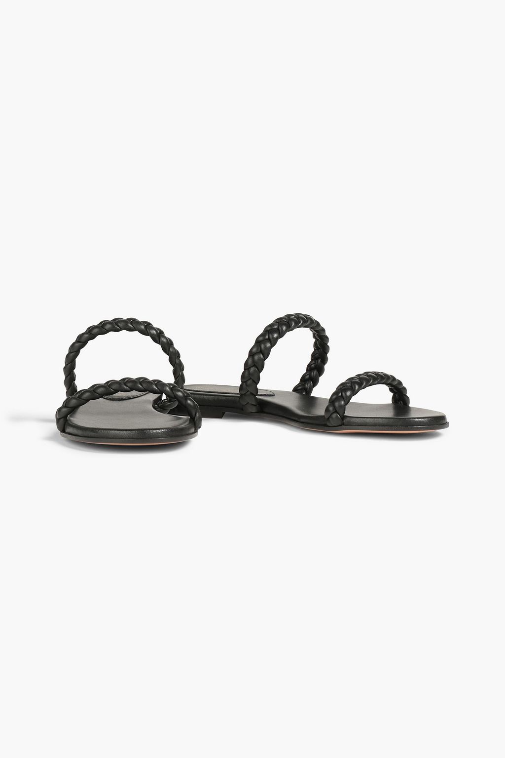GIANVITO ROSSI Marley Pantoletten aus geflochtenem Leder