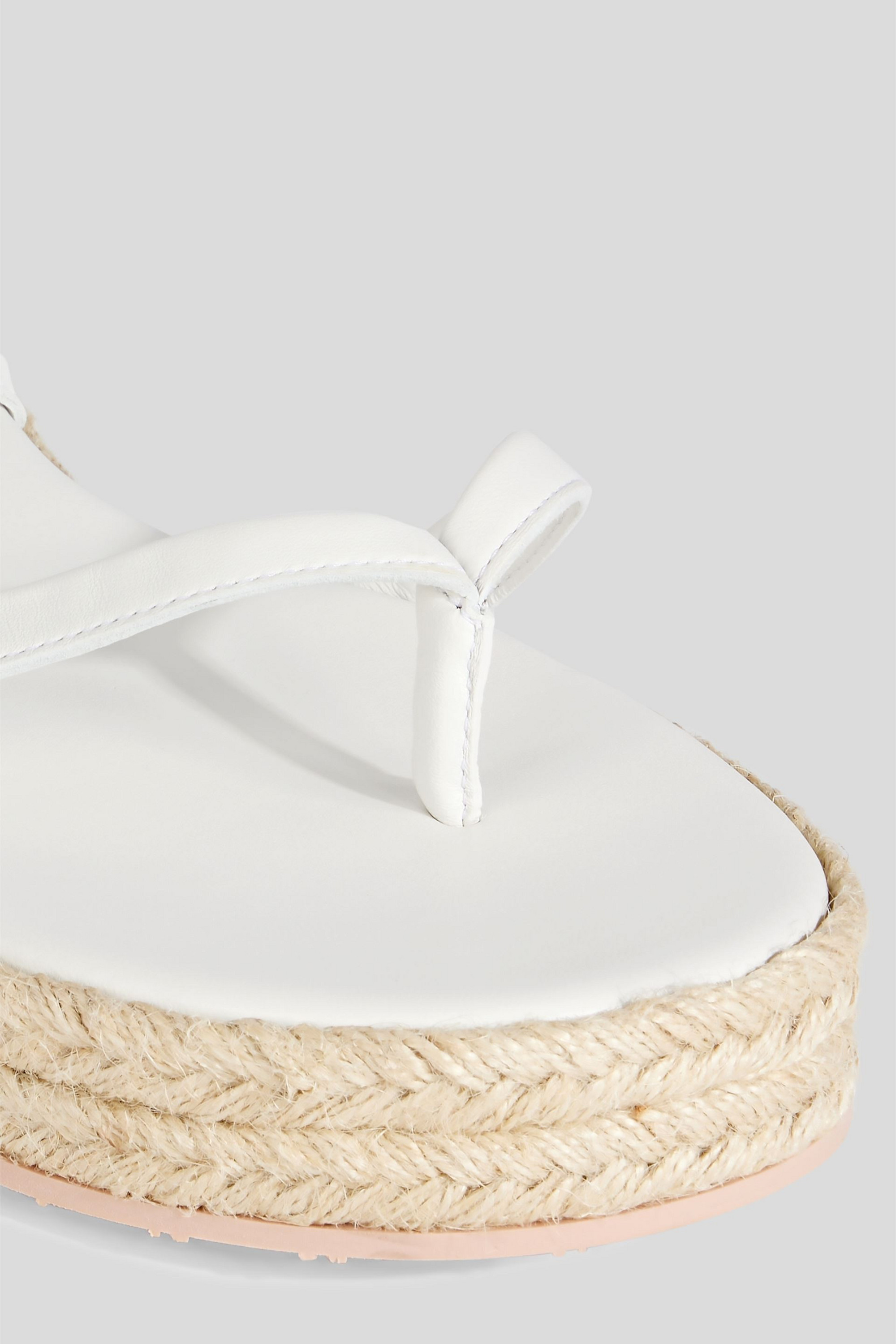 GIANVITO ROSSI Ribbon Beachclub leather espadrille sandals