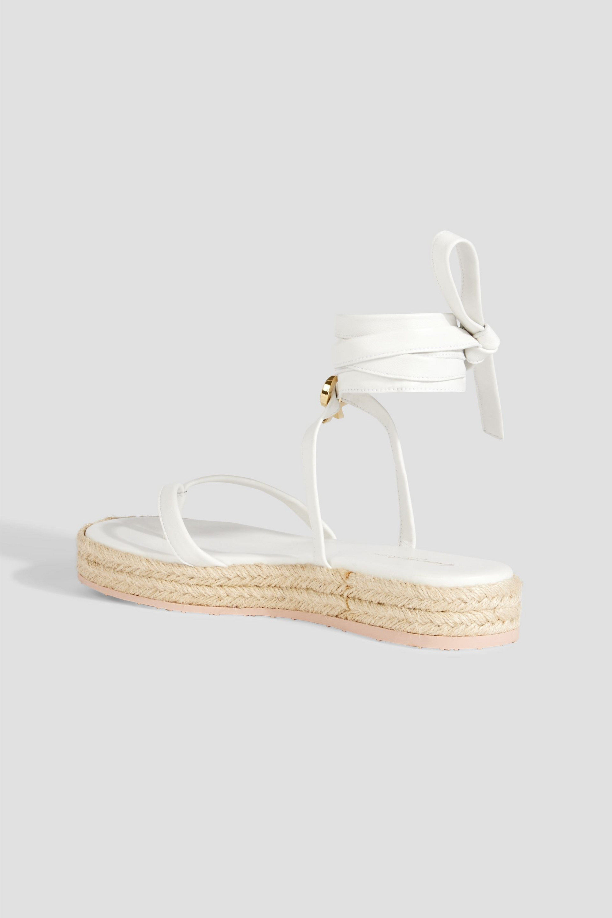 GIANVITO ROSSI Ribbon Beachclub leather espadrille sandals