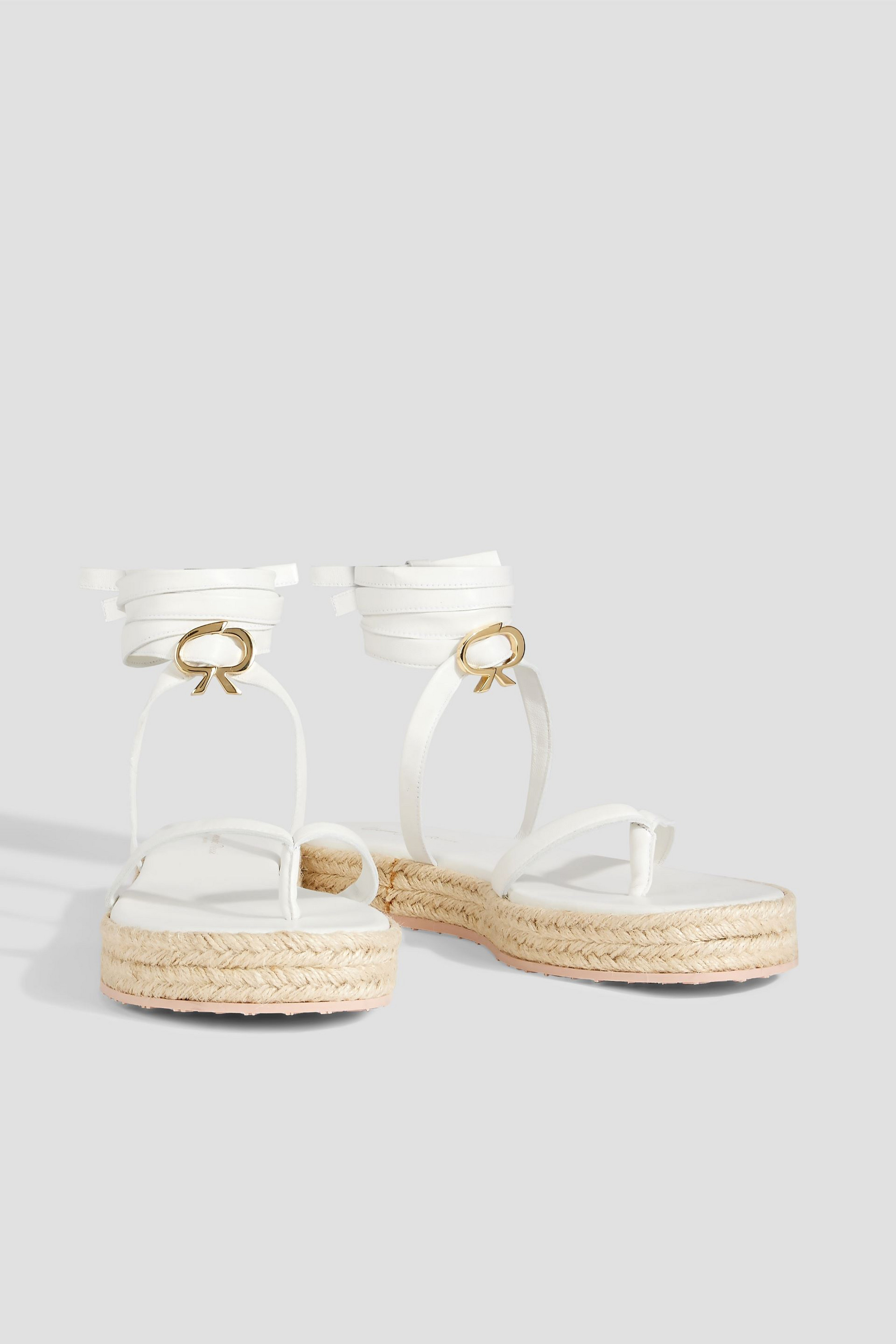 GIANVITO ROSSI Ribbon Beachclub leather espadrille sandals