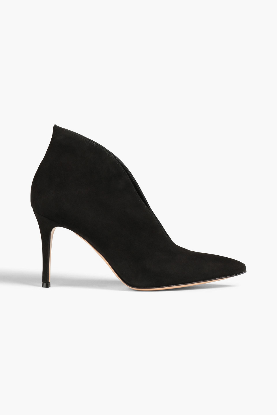 Gianvito Rossi Suede Ankle Boots In Black