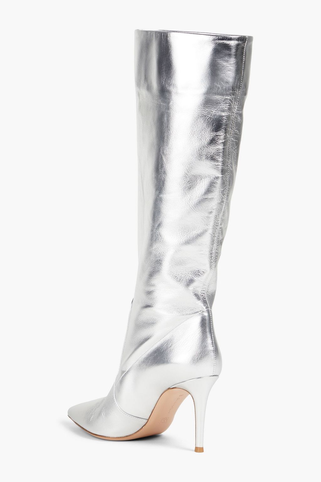 GIANVITO ROSSI Hansen metallic leather knee boots