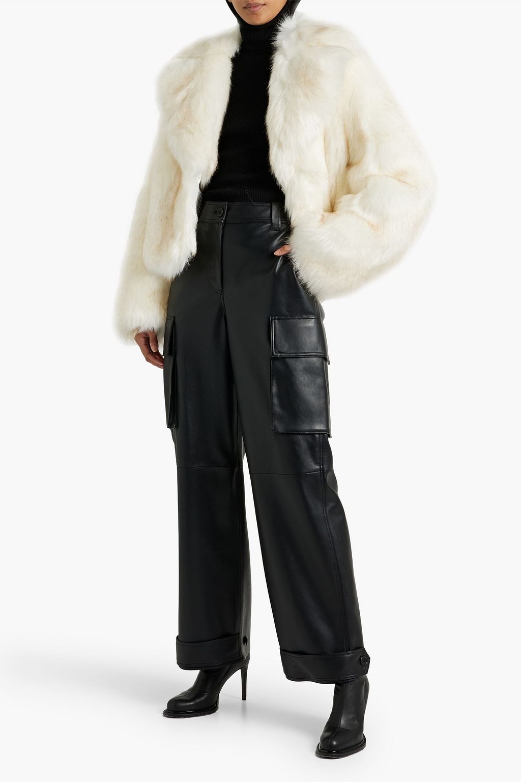 STAND STUDIO Faux leather cargo pants