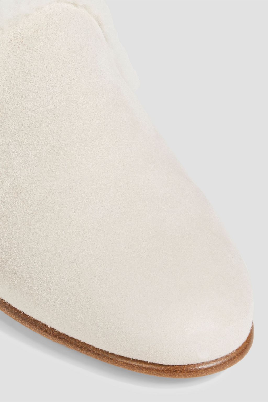 MANOLO BLAHNIK Mariamu shearling-lined suede slippers