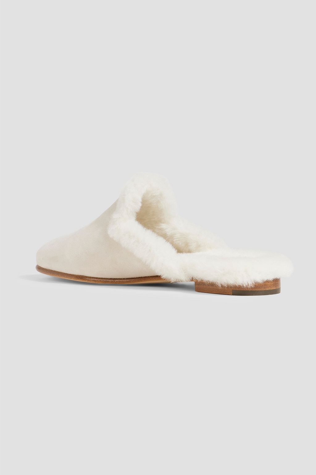 MANOLO BLAHNIK Mariamu shearling-lined suede slippers