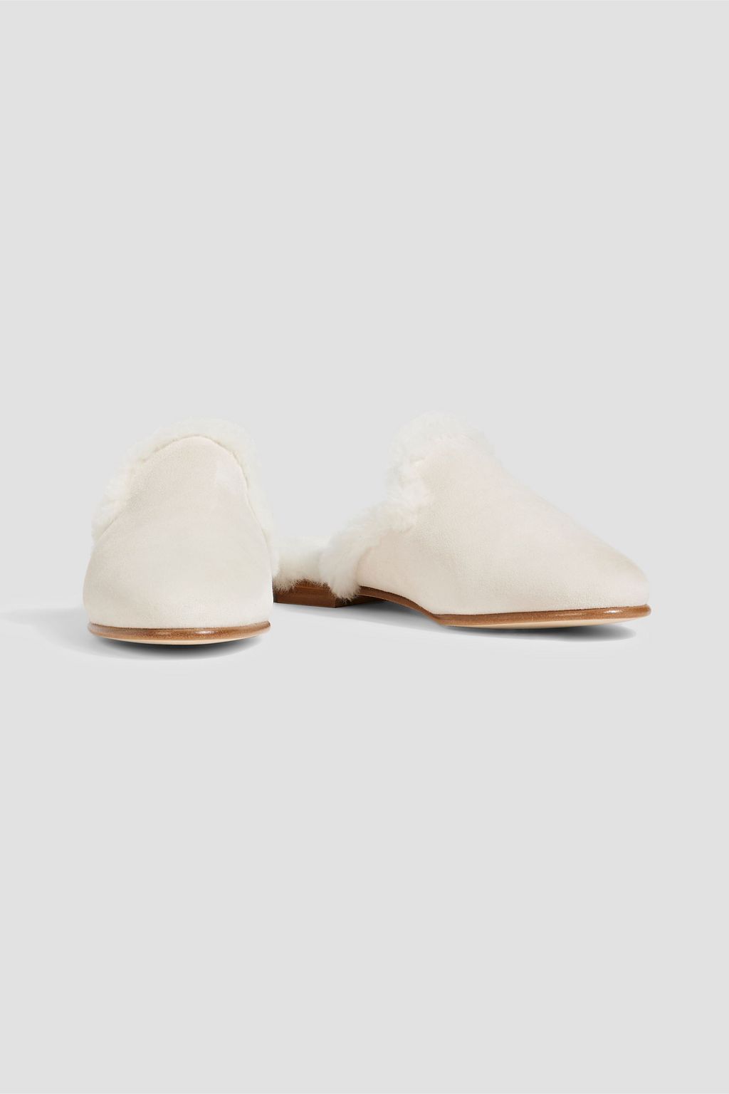 MANOLO BLAHNIK Mariamu shearling-lined suede slippers