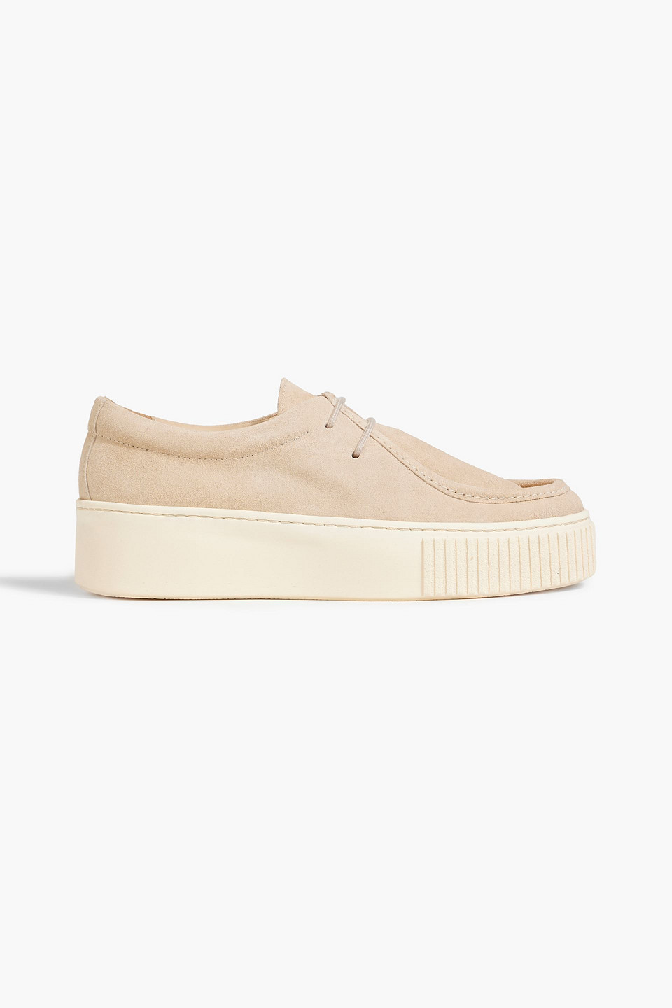 Gabriela Hearst Fontaina Suede Platform Sneakers In Sand