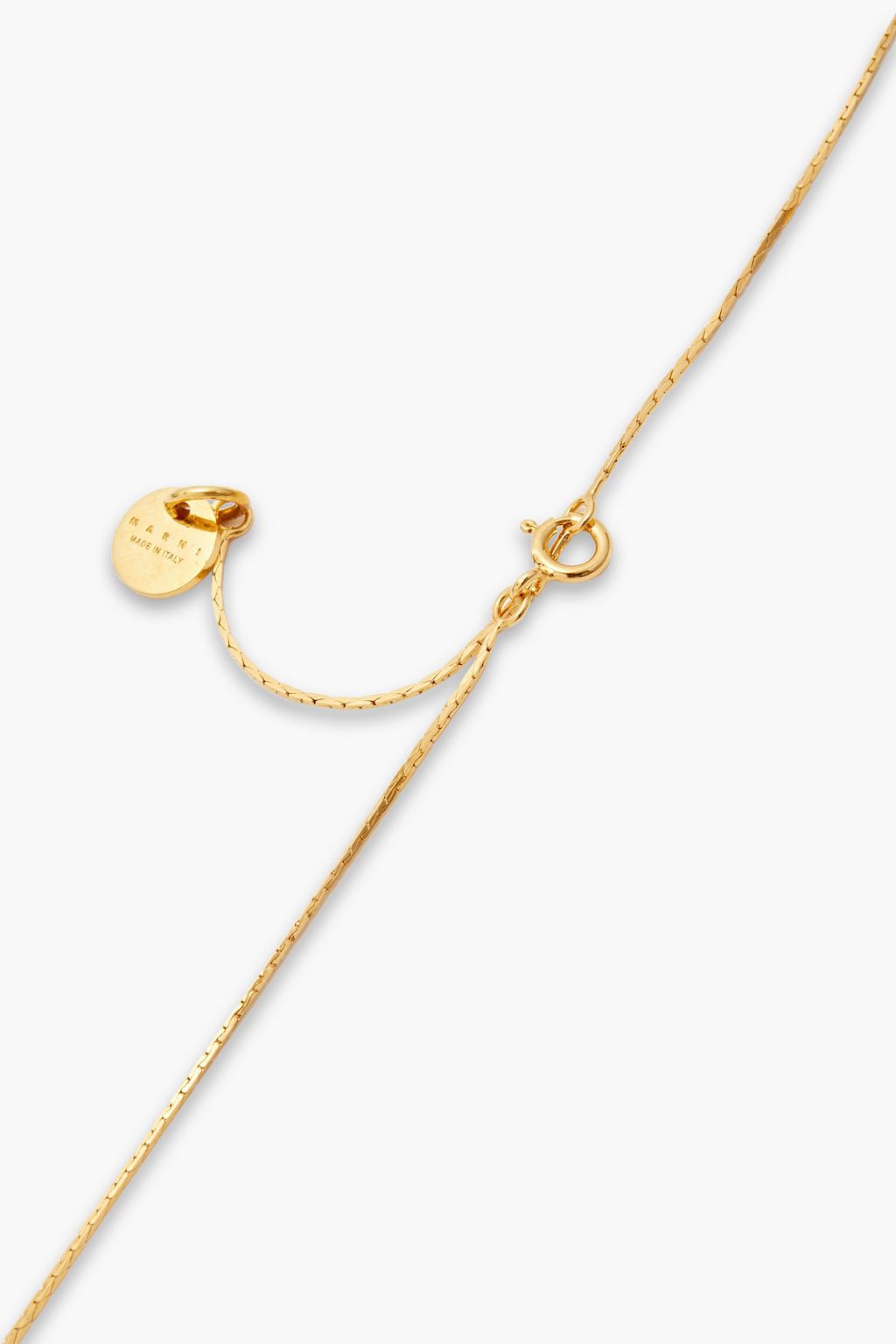 MARNI Gold-tone pearl and quartz necklace