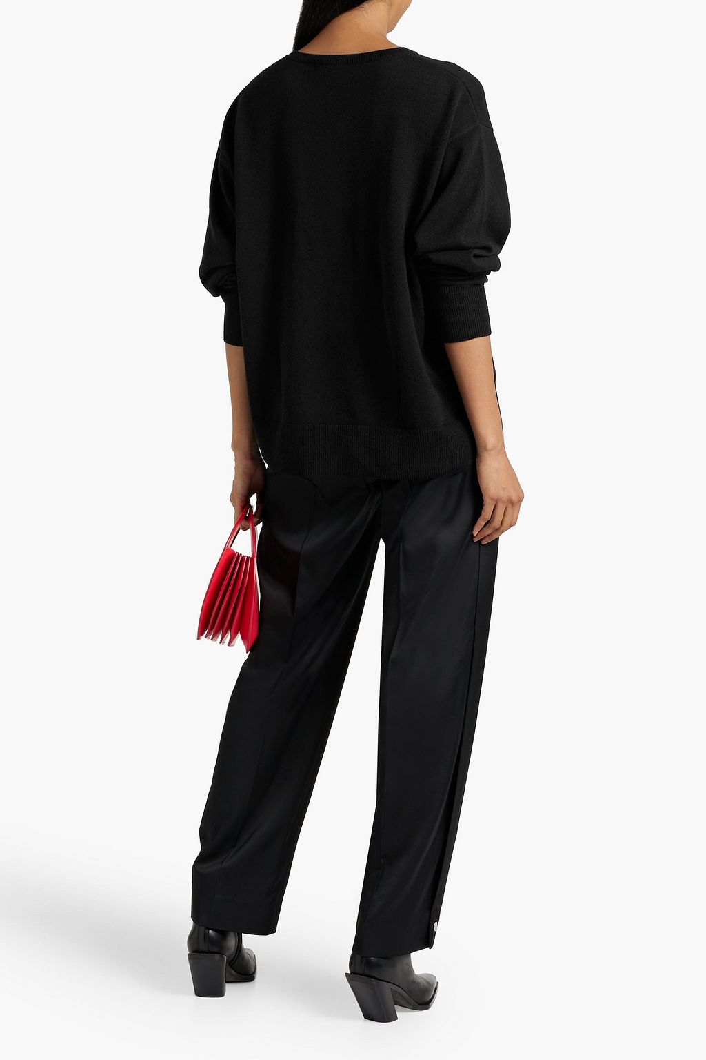 ANOTHER TOMORROW Cashmere and wool-blend sweater