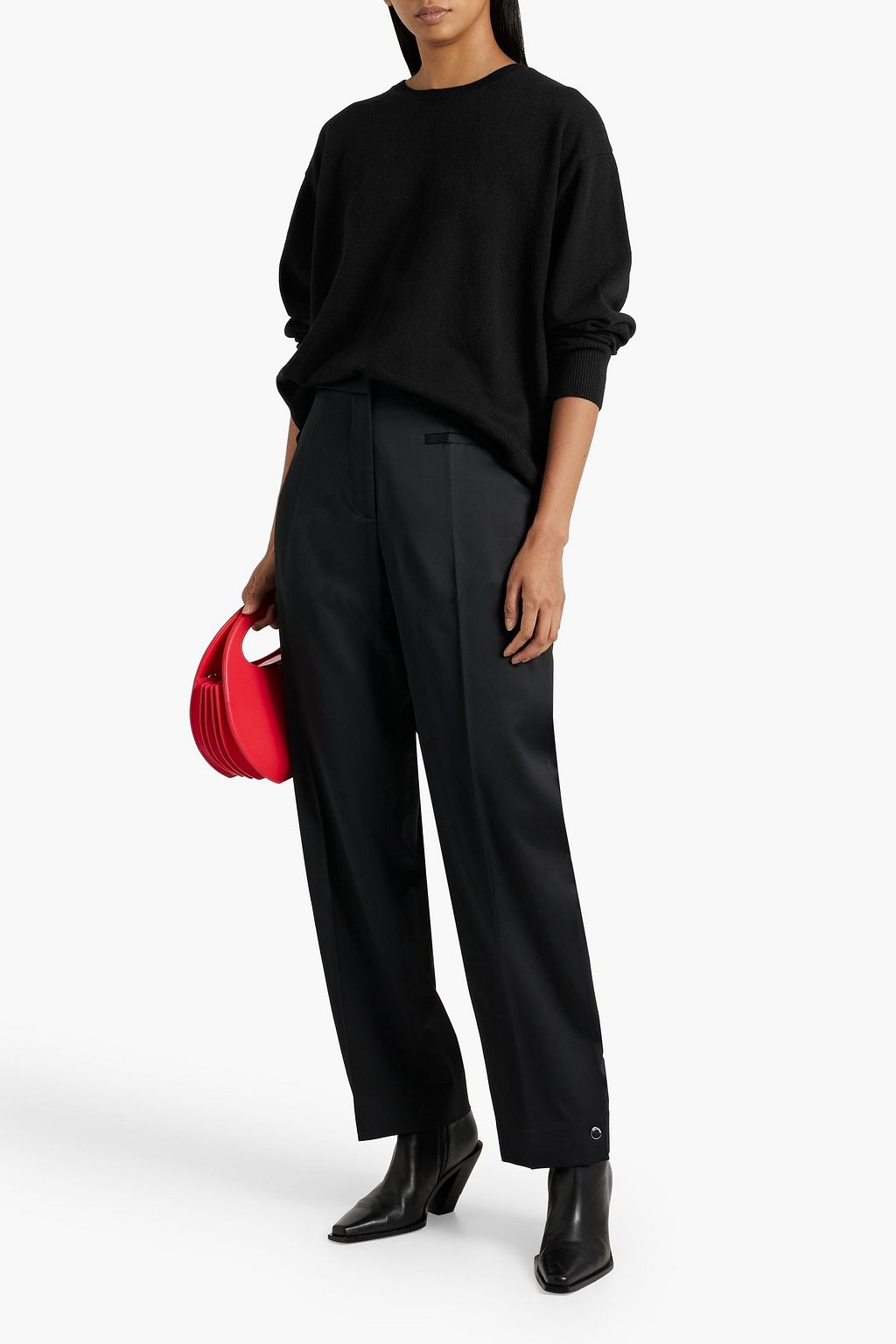ANOTHER TOMORROW Cashmere and wool-blend sweater