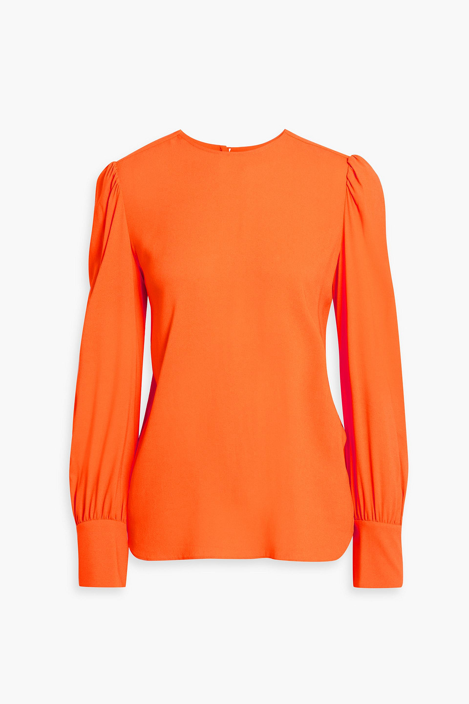 Another Tomorrow - Gathered crepe blouse - Orange - IT 48