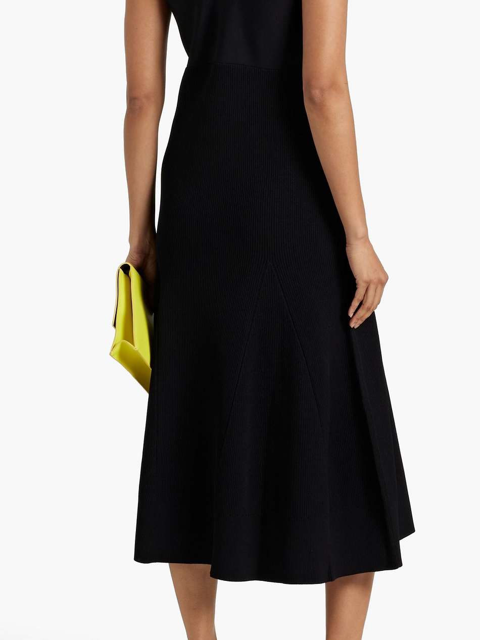 ribbed-knit midi dress