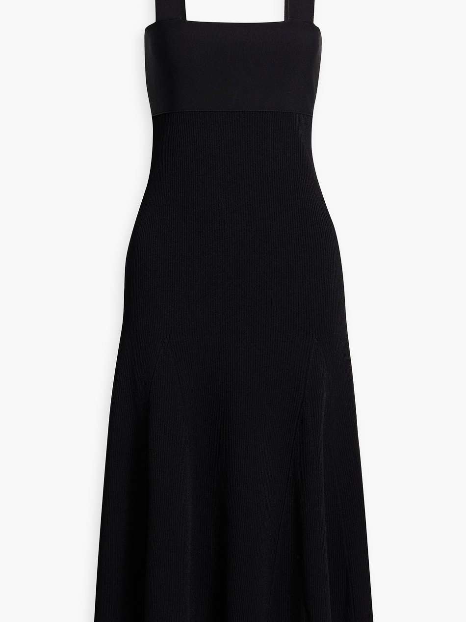 ribbed-knit midi dress