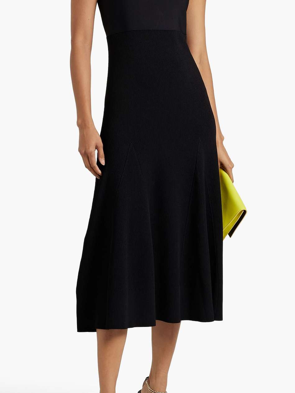 ribbed-knit midi dress