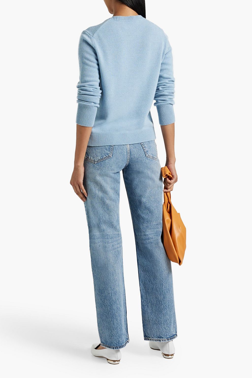 ANOTHER TOMORROW Cashmere and wool-blend sweater