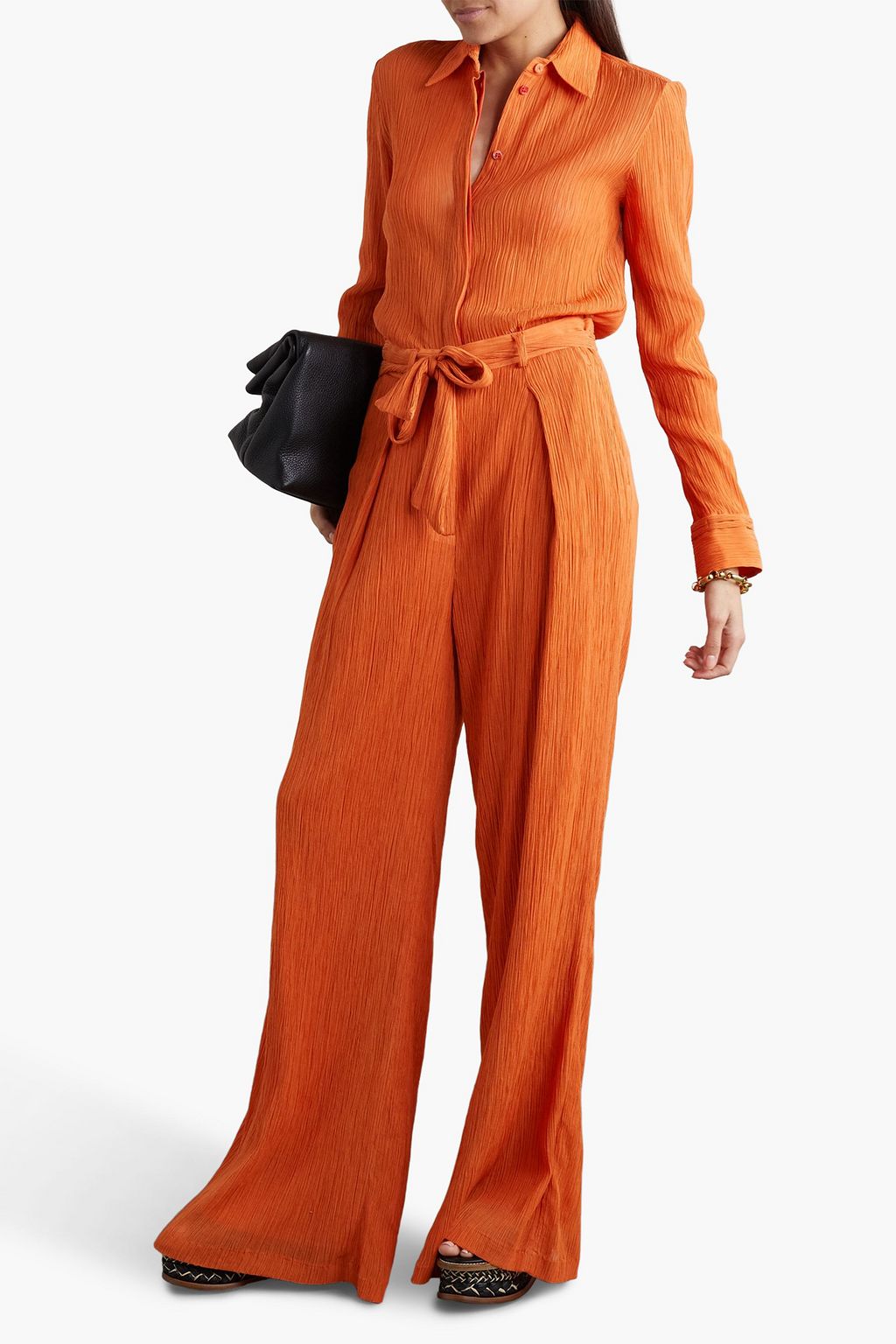 GABRIELA HEARST コットン&シルク混クレポン シャツ
