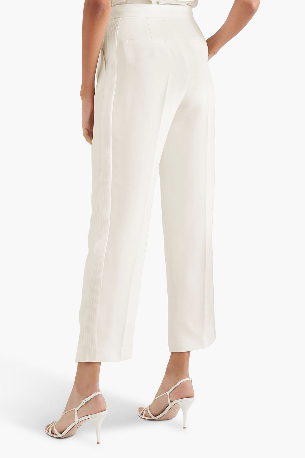 ROKSANDA Pleated cady straight-leg pants