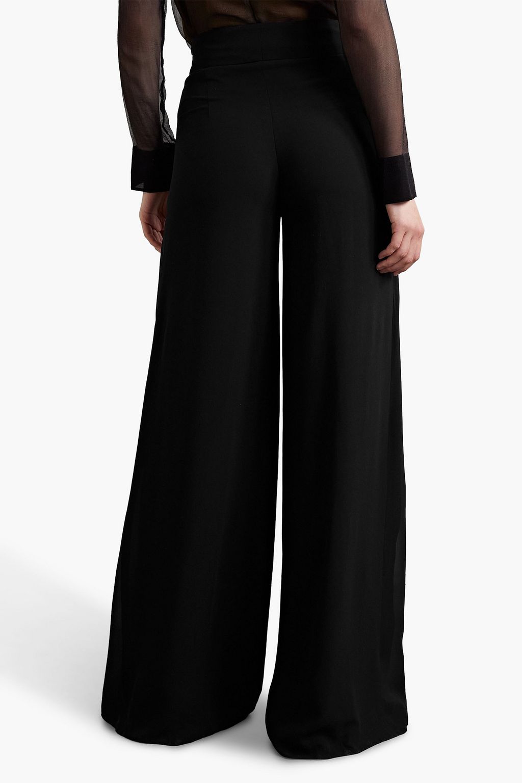AKRIS Silk-crepe wide-leg pants